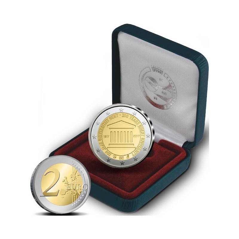 Euromince mince 2 Euro Belgicko 2017 - Univerzita v Gente (Proof)