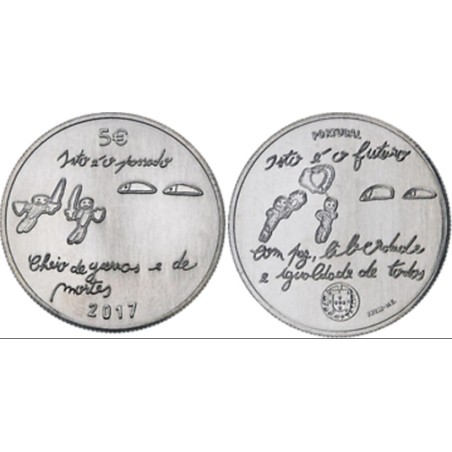 Euromince mince 5 Euro Portugalsko 2017 - Budúcnosť (UNC)