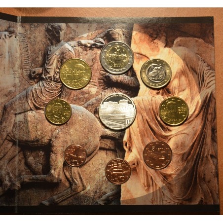 Euromince mince Grécko 2008 sada Akropola so striebornou 10 Euro mi...
