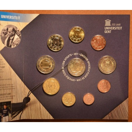 euroerme érme Belgium 2017 forgalmi sor + 2x 2 Euro érme (BU)