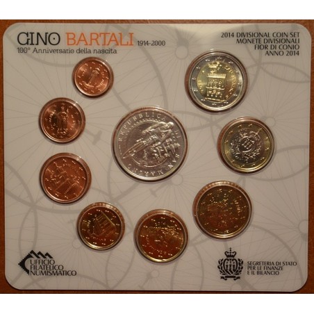 Euromince mince San Marino 2014 sada s 5 Euro Ag mincou (BU)