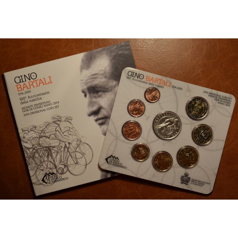 Euromince mince San Marino 2014 sada s 5 Euro Ag mincou (BU)