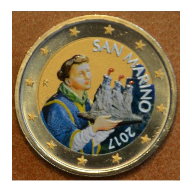 euroerme érme 2 Euro San Marino 2017 - Szent Marinus II. (színezett...
