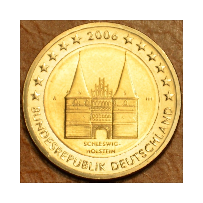 euroerme érme 2 Euro Németország 2006 \\"A\\" Holstentor Lübeckben ...