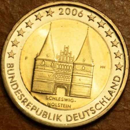 eurocoin eurocoins 2 Euro Germany 2006 \\"F\\" Holstentor in Lübeck...