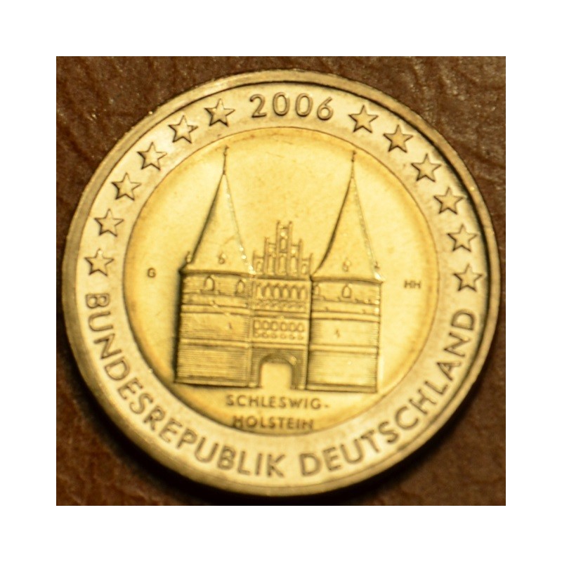 euroerme érme 2 Euro Németország 2006 \\"G\\" Holstentor Lübeckben ...