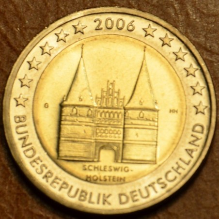 Euromince mince 2 Euro Nemecko 2006 \\"G\\" Holstentor v Lübecku / ...