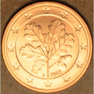 euroerme érme 1 cent Németország \\"J\\" 2002 (UNC)