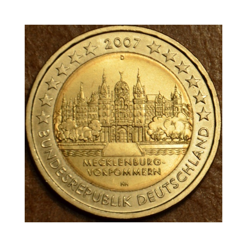 euroerme érme 2 Euro Nemecko 2007 \\"D\\" Mecklenburg-Vorpommern ka...
