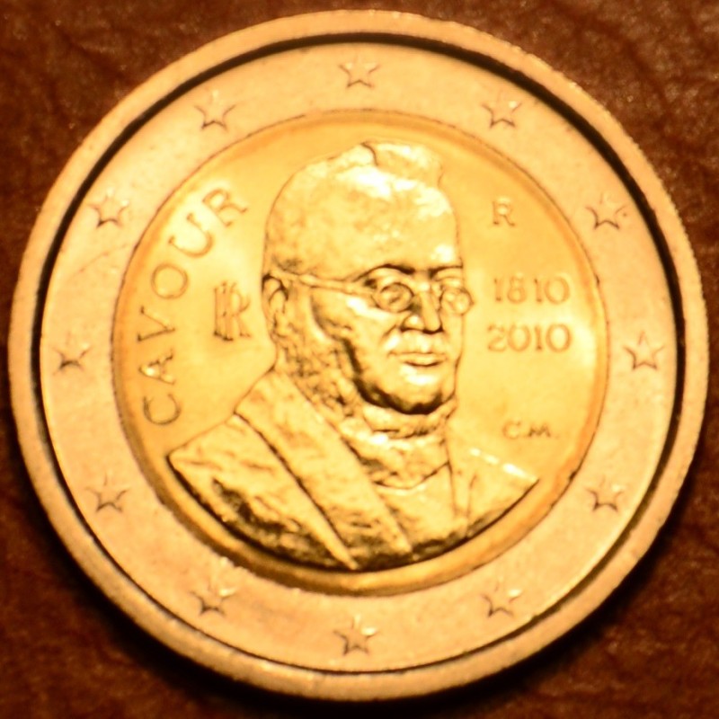 euroerme érme Sérült 2 Euro Olaszország 2010 - Camilio Cavour Benso...