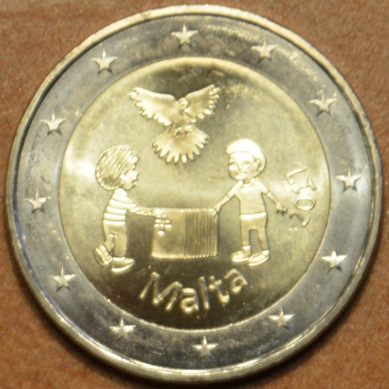 eurocoin eurocoins 2 Euro Malta 2017 From Children in Solidarity (UNC)