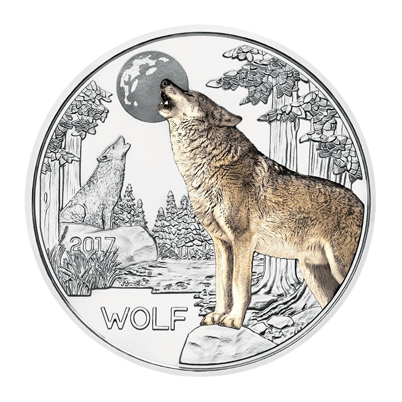 eurocoin eurocoins 3 Euro Austria 2017 Wolf (UNC)