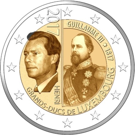 euroerme érme 2 Euro Luxemburg 2017 - III. Vilmos nagyherceg (UNC)