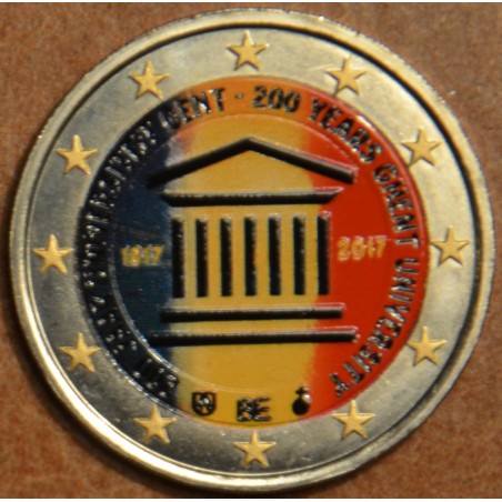 euroerme érme 2 Euro Belgium 2017 - A Gent-i egyetem (színezett UNC)