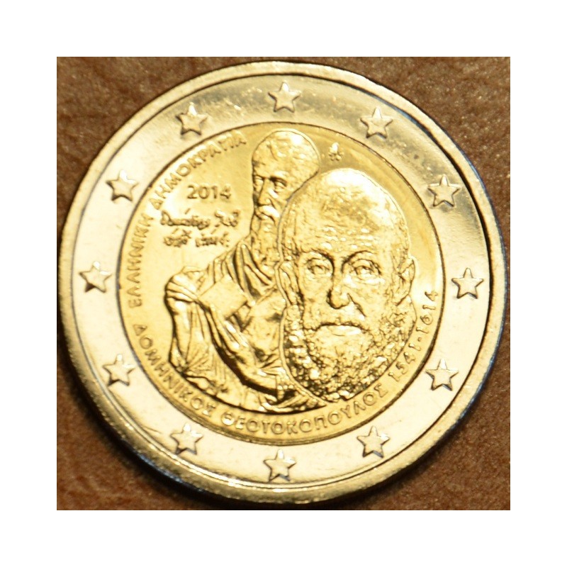 Euromince mince 2 Euro Grécko 2014 - 400. výročie smrti Domenikosa ...