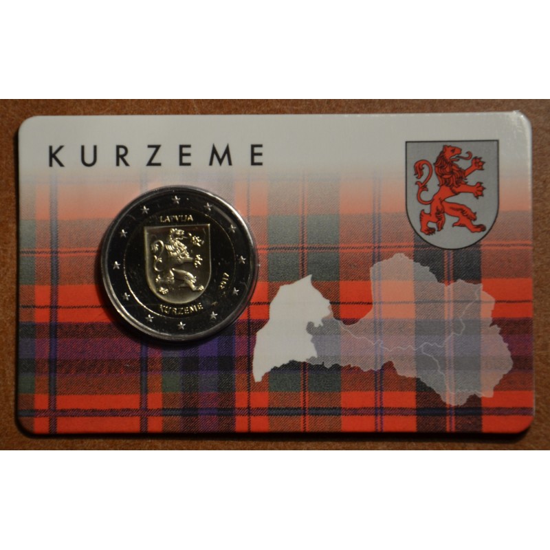 euroerme érme 2 Euro Lettország 2017 - A Kurzeme régió (BU kártya)