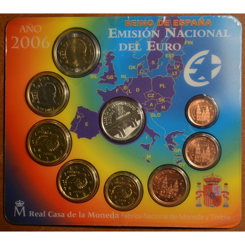euroerme érme Hivatalos 9 részes spanyol forgalmi sor 2006 (BU)