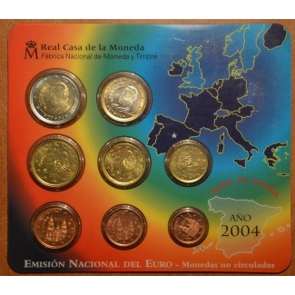 Euromince mince Súbor 8 Španielskych mincí 2004 (BU)