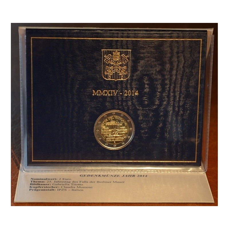 Euromince mince 2 Euro Vatikán 2014 - 25. výročie pádu Berlinského ...