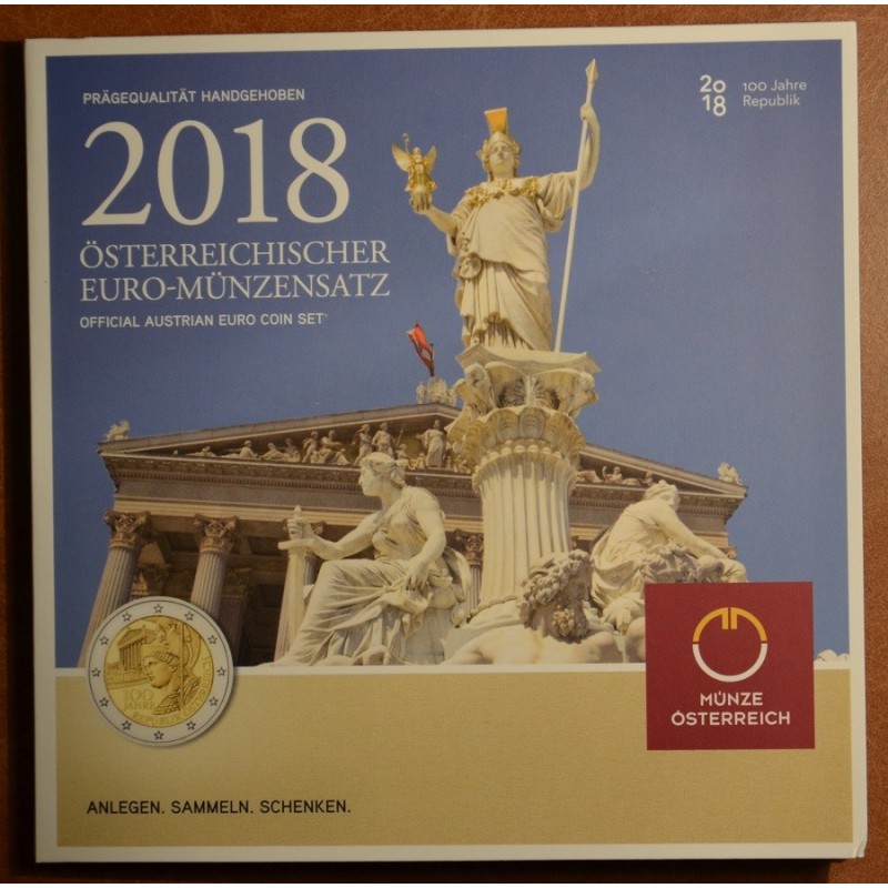 Euromince mince Rakúsko 2018 sada 8 mincí (BU)