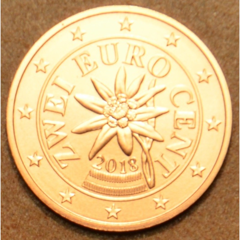 Euromince mince 2 cent Rakúsko 2018 (UNC)