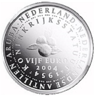 eurocoin eurocoins 5 Euro Netherlands 2004 - 50 years Statute of th...