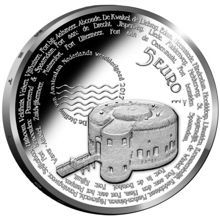 Euromince mince 5 Euro Holandsko 2017 - Stelling van Amsterdam (UNC)