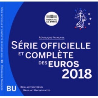 Set of 8 eurocoins France 2018 (BU)