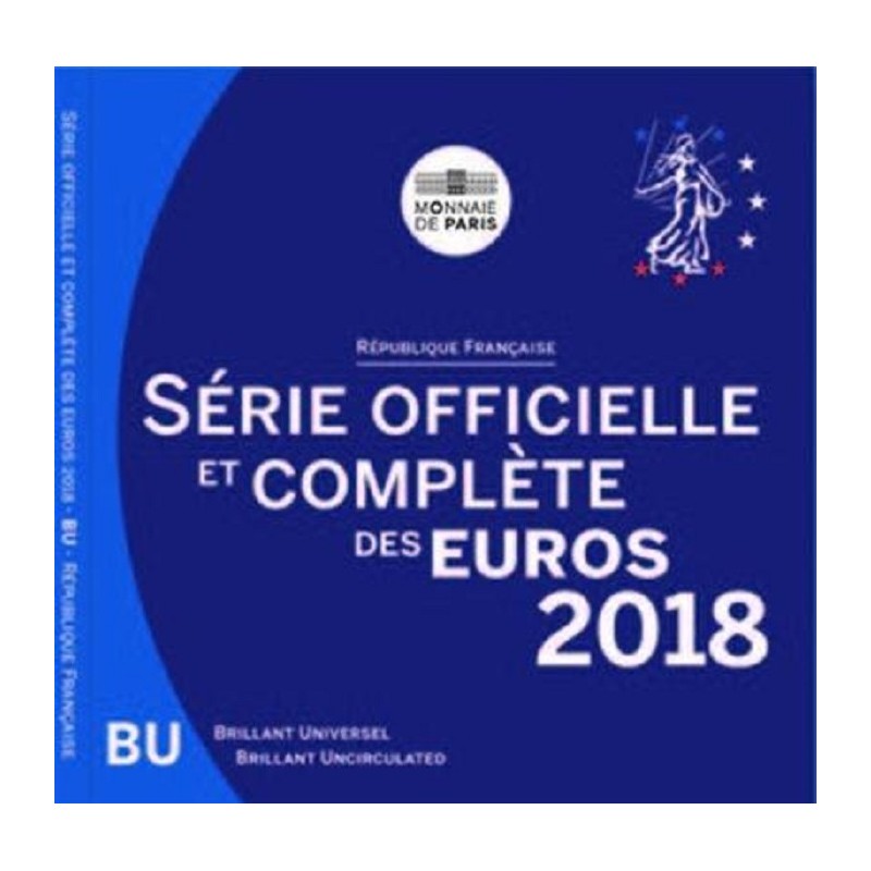 euroerme érme Franciaország 2018 - 8 részes forgalmi sor (BU)