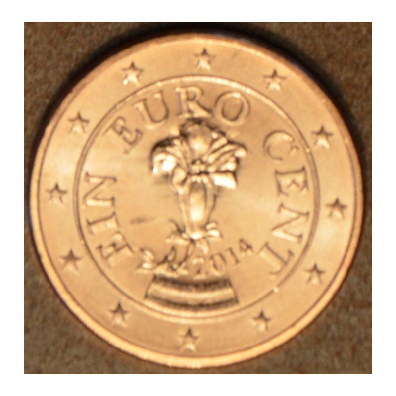 Euromince mince 1 cent Rakúsko 2014 (UNC)