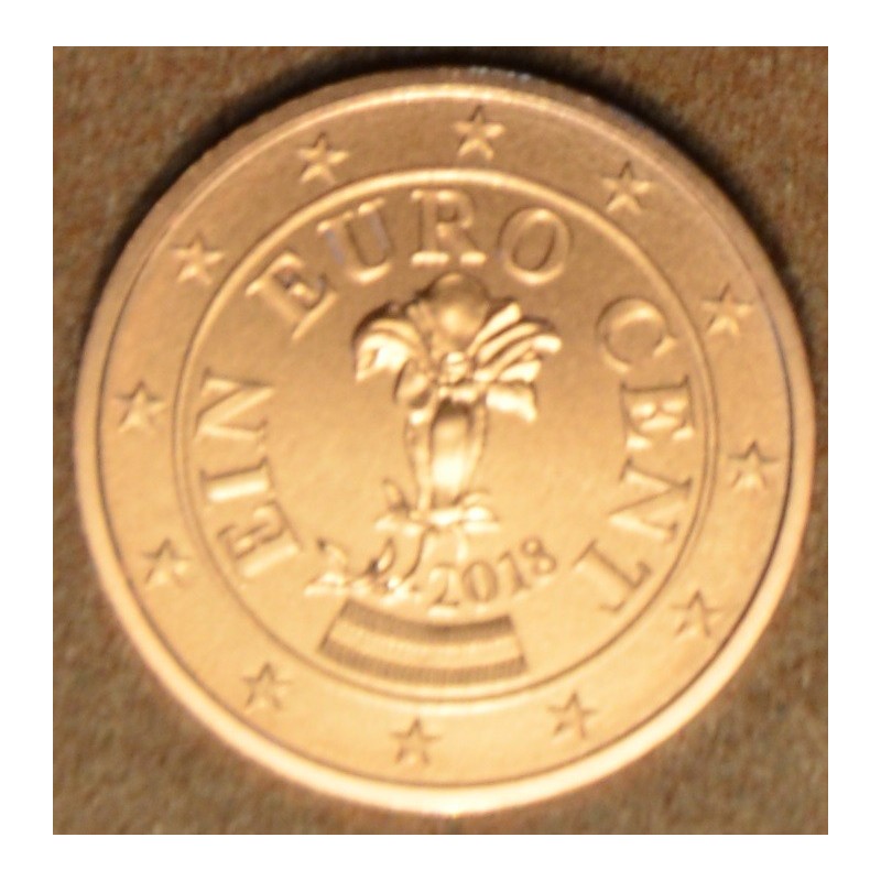 Euromince mince 1 cent Rakúsko 2018 (UNC)