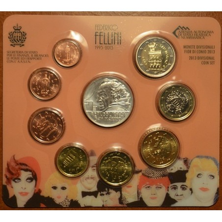 Euromince mince San Marino 2013 sada s 5 Euro Ag mincou (BU)