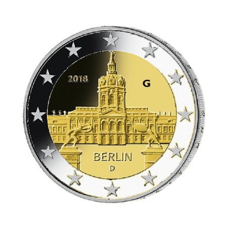 Euromince mince 2 Euro Nemecko 2018 \\"G\\" Berlin: Scharlottenburg...
