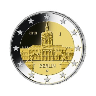 Euromince mince 2 Euro Nemecko 2018 \\"J\\" Berlin: Scharlottenburg...