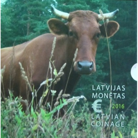 euroerme érme Lettország 2016 - 9 részes forgalmi sor (BU)