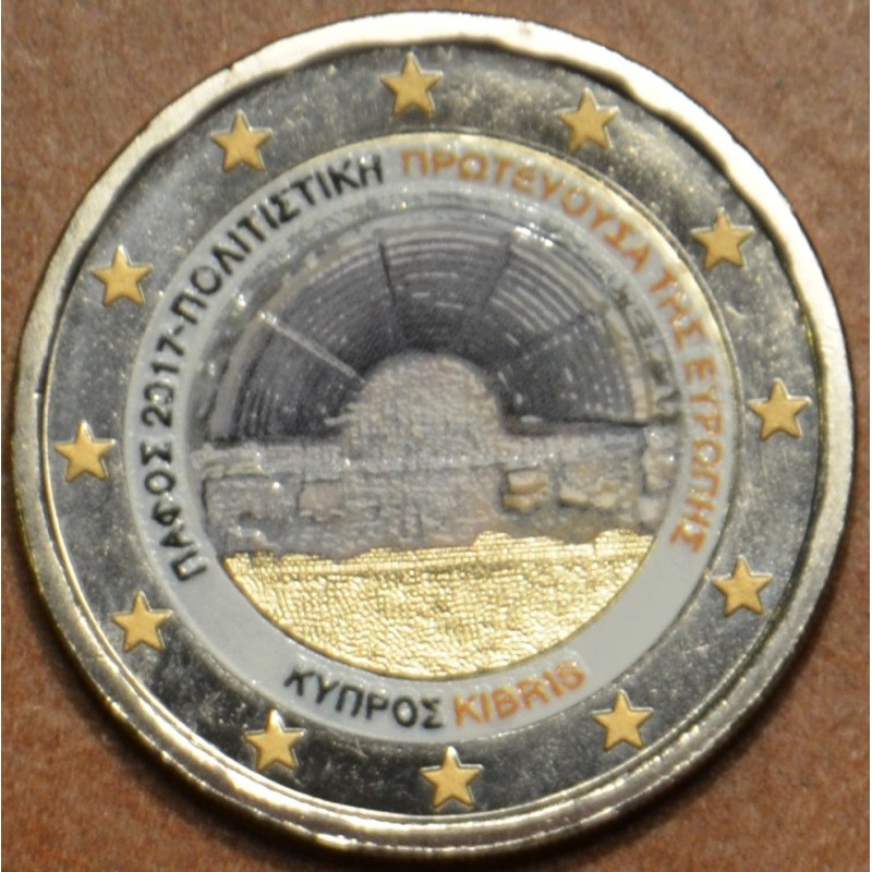euroerme érme 2 Euro Ciprus 2017 - Pafos (színezett UNC)