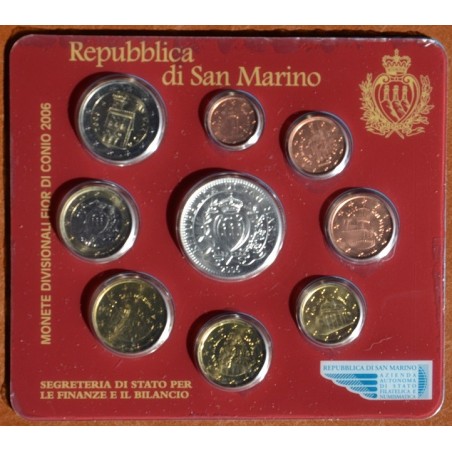 Euromince mince San Marino 2006 oficiálna sada 9 mincí (BU)