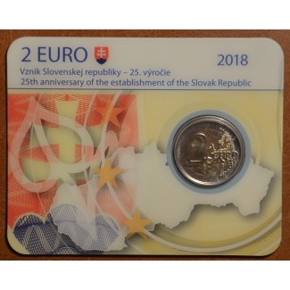 Euromince mince 2 Euro Slovensko 2018 - 25. výročie vzniku (BU karta)