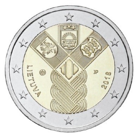 euroerme érme 2 Euro Litvánia 2018 - A balti államok függetlenségén...