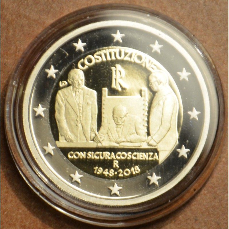 Euromince mince 2 Euro Taliansko 2018 - 70. výročie talianskej ústa...