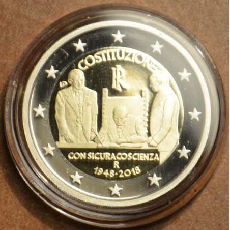 Euromince mince 2 Euro Taliansko 2018 - 70. výročie talianskej ústa...