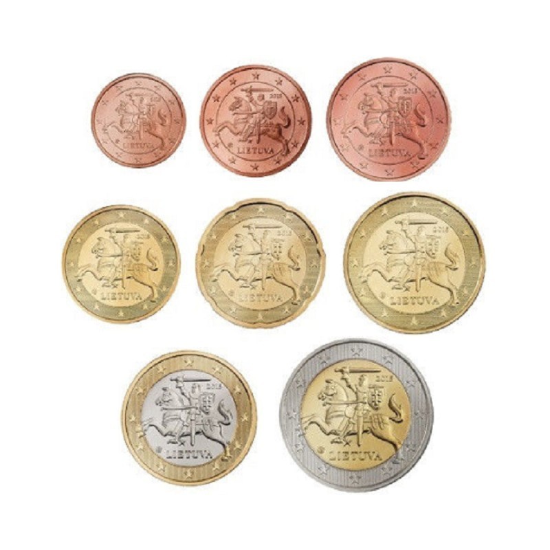 eurocoin eurocoins Lithuania 2015 set of 8 eurocoins (UNC)