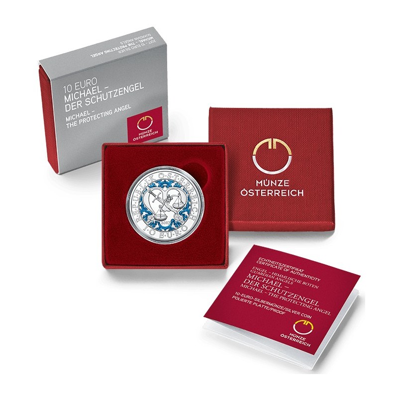 Euromince mince 10 Euro Rakúsko 2017 - Strážny anjel Michal (Proof)