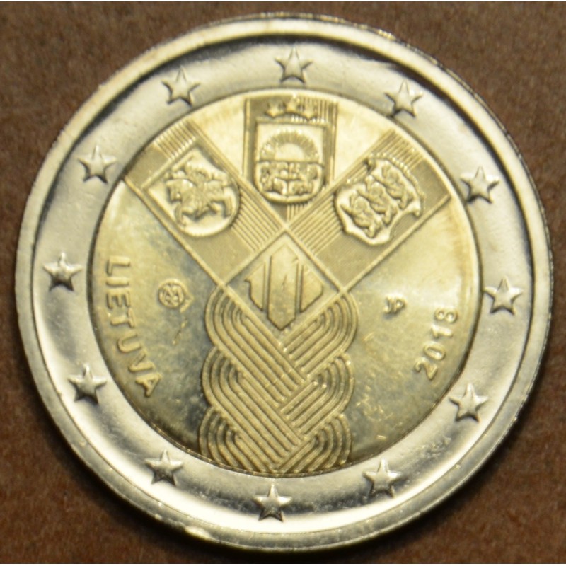 Baltic Community Issue 2 Euro Lithuania 2018 UNC 100 Years of Independence 
