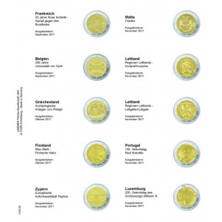 Euromince mince Strana 22. do Lindner albumu na 2 Euro mince (Septe...