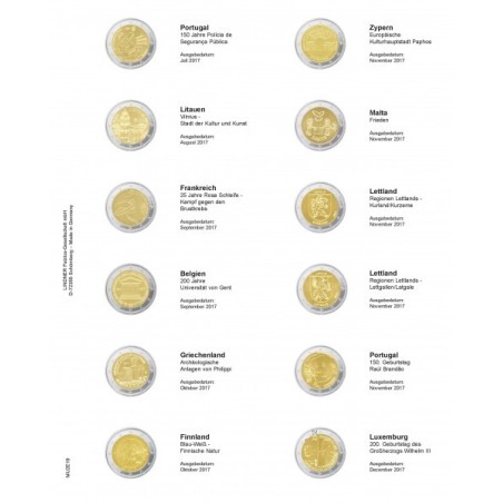 euroerme érme Lindner PUBLICA gyűjtőlap 2 Eurós érmékre - 2017 (júl...