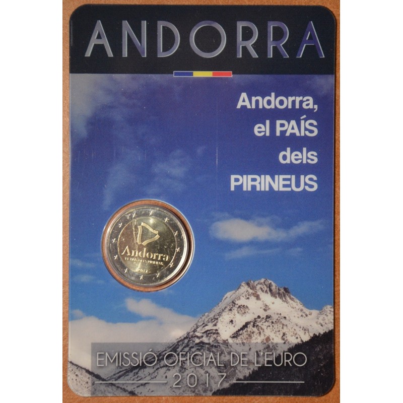 Euromince mince 2 Euro Andorra 2017 - Pyrenejská krajina (BU karta)