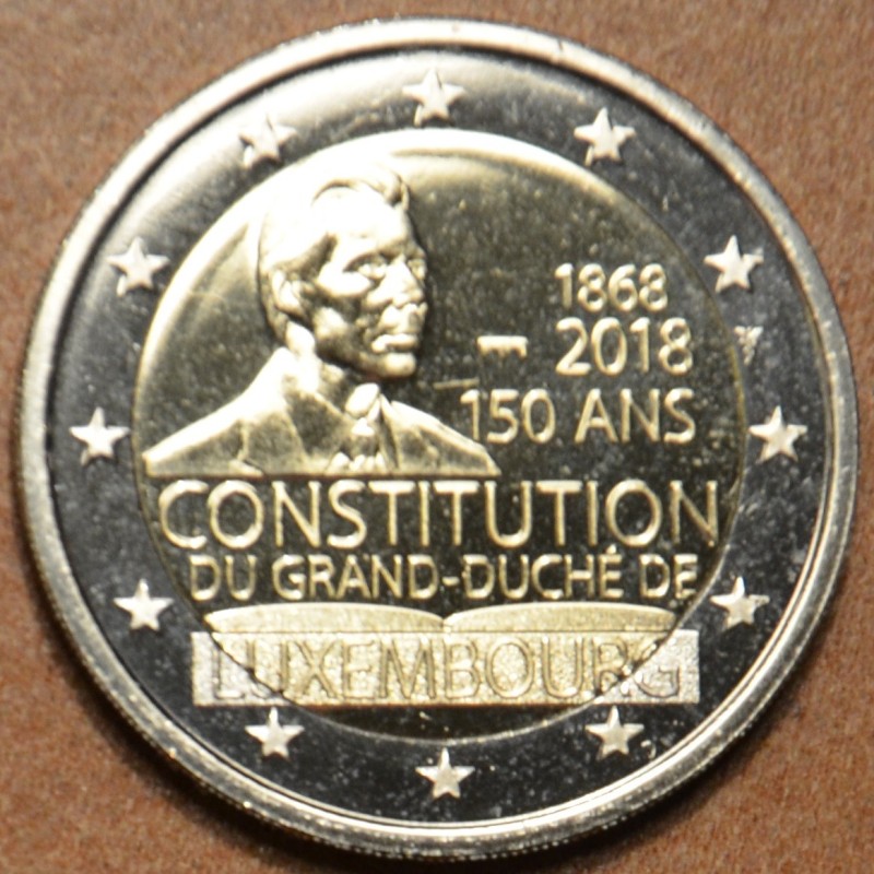 Euromince mince 2 Euro Luxembursko 2018 - 150. výročie ústavy - s h...