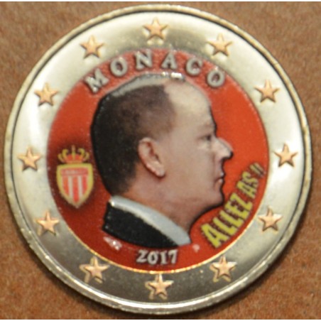 euroerme érme 2 Euro Monaco 2017 (színezett UNC)