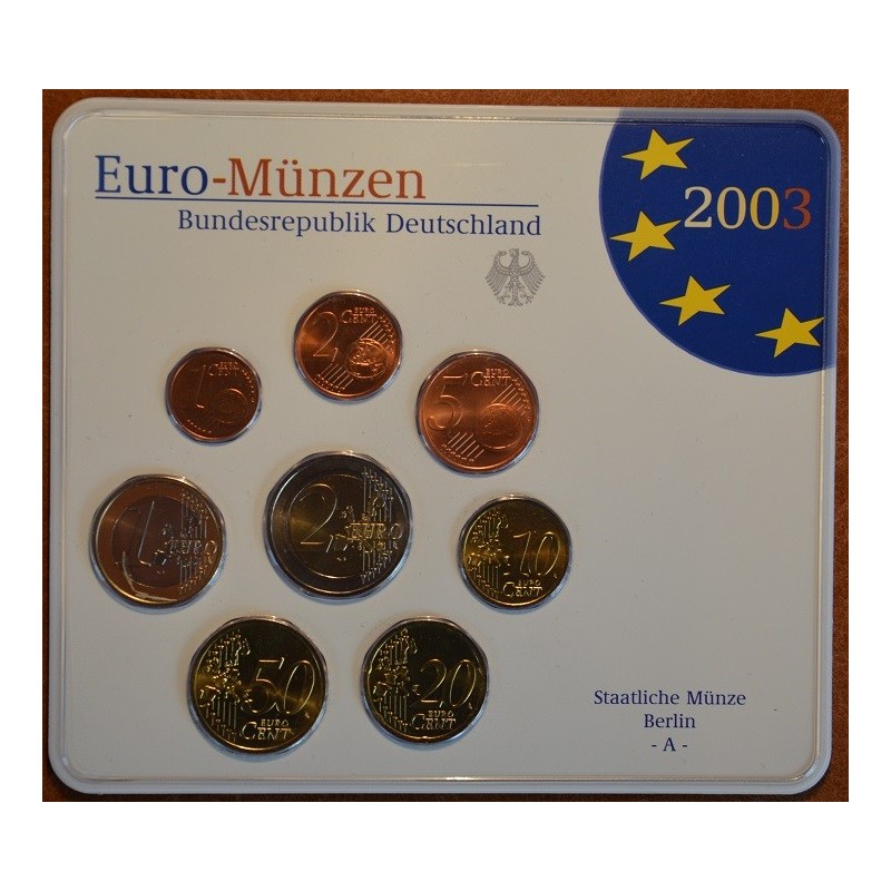 eurocoin eurocoins Germany 2003 \\"F\\" set of 8 eurocoins (BU)